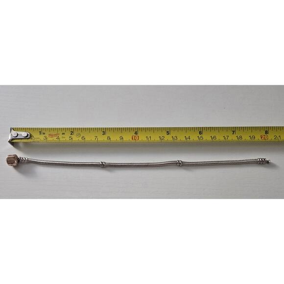 Pandora Moments Snake Chain Bracelet Rose Gold Clasp ALE sterling silver 8" - Picture 4 of 6